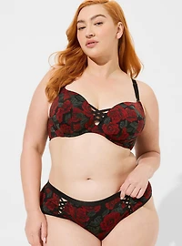 Microfiber Mid-Rise Cut-Out Hipster Panty