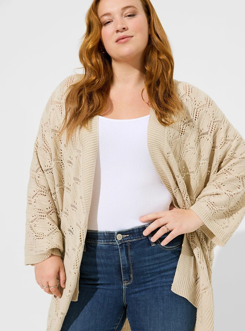 Dolman Pointelle Ruana