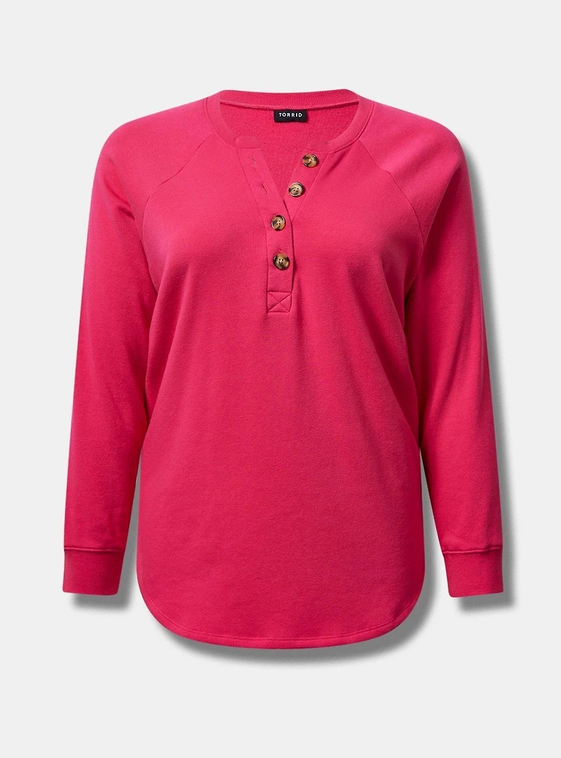 Cozy Fleece Henley Sweatshirt