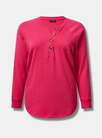 Cozy Fleece Henley Sweatshirt