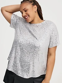 Abbey Short Sleeve Sequin Top