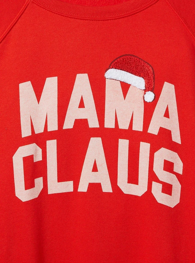 Mama Claus Classic Fit Cozy Fleece Sweatshirt