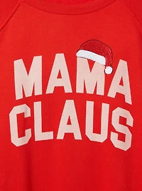 Mama Claus Classic Fit Cozy Fleece Sweatshirt