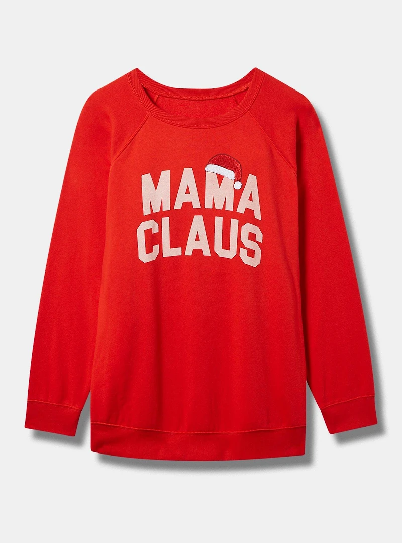 Mama Claus Classic Fit Cozy Fleece Sweatshirt
