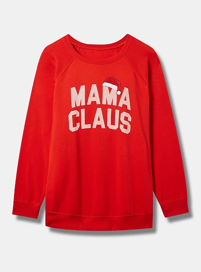Mama Claus Classic Fit Cozy Fleece Sweatshirt