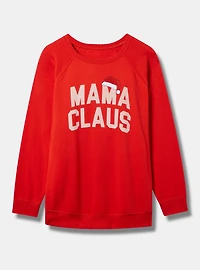 Mama Claus Classic Fit Cozy Fleece Sweatshirt