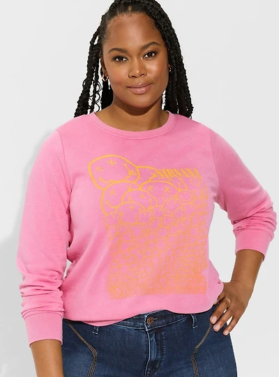 Nirvana Cozy Fleece Crew Sweatshirt