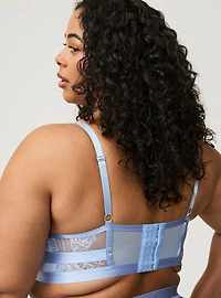 Retro Ribbon Cutout Longline Bra