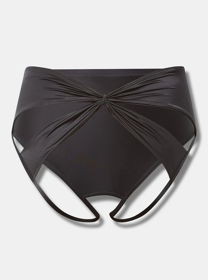 Shine Open Gusset Bow Panty