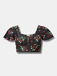 Wire-Free Flutter-Sleeve Swim Top