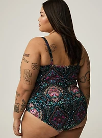 Wireless Plunge One-Piece Swimsuit
