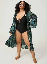 Wireless Plunge One-Piece Swimsuit