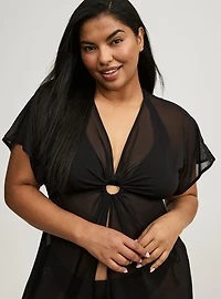 Mesh O-Ring Swim Cover-Up
