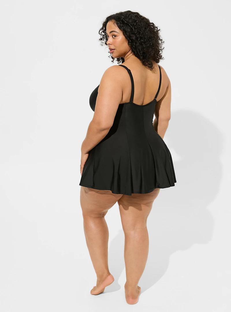 Strappy Lace-Up Swim Dress