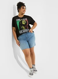 Bob Marley Relaxed Fit Cotton Crew Tunic Tee