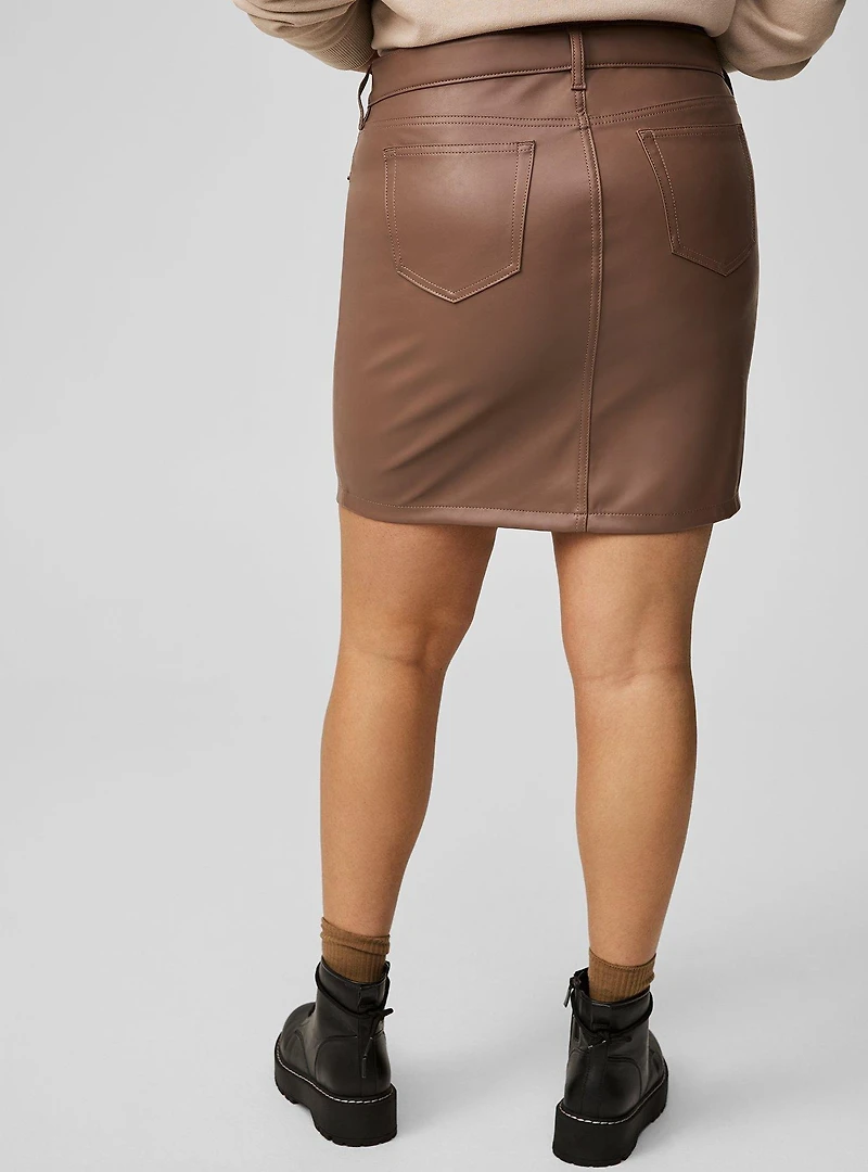 Faux Leather Mini Skirt