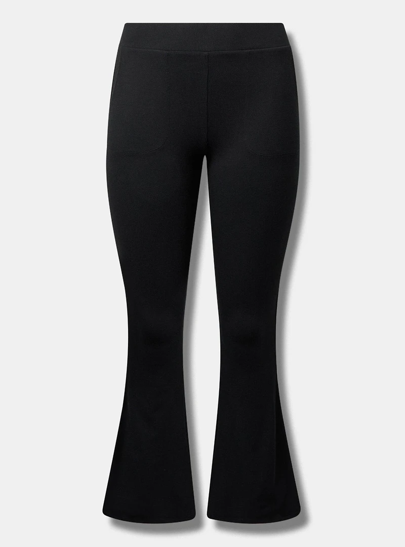Full-Length Ribbed Flare Pocket Legging