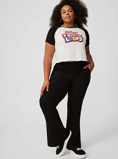 Full-Length Ribbed Flare Pocket Legging