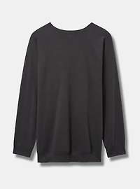 Happy Cozy Fleece Embroidered Sweatshirt