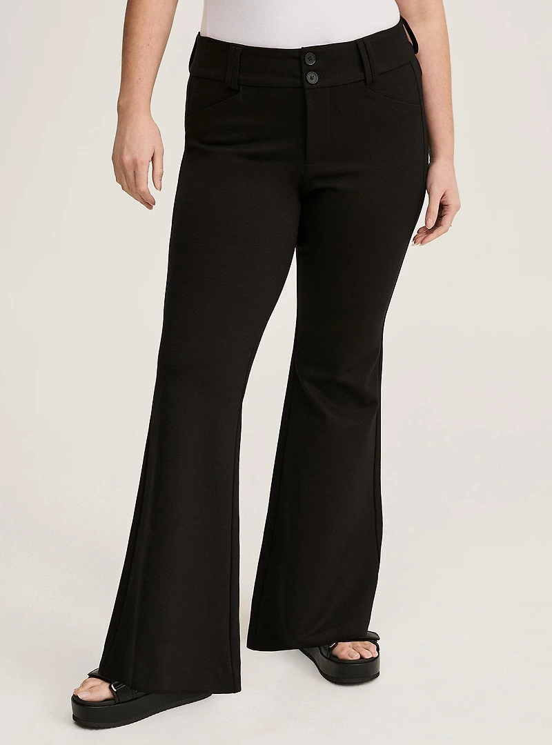 Trouser A-Line Flare Ponte Pant