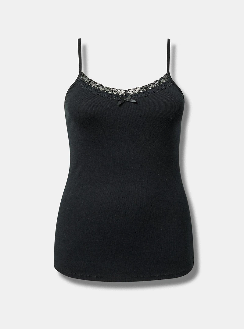 Lace Trim V-Neck Cami