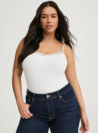 Lace Trim V-Neck Cami