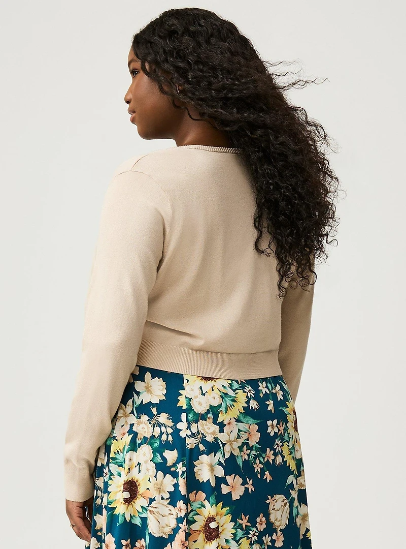 Fitted Long Sleeve Shrug Sweater