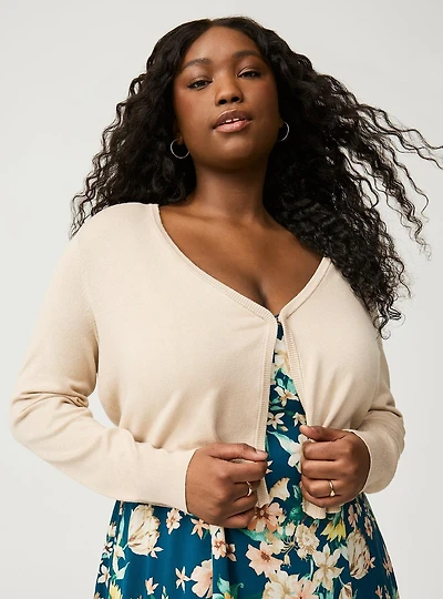 Fitted Long Sleeve Shrug Sweater