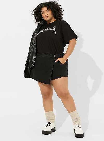 Vintage Stretch Denim Skort