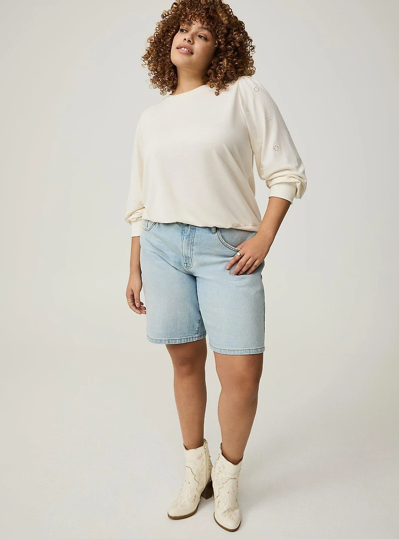 Eyelet Sleeve Top