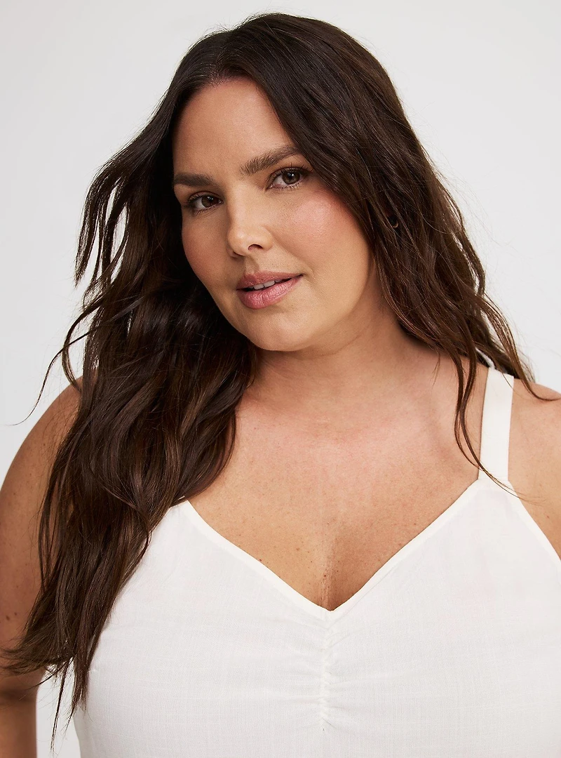 Ava Ruched V-Neck Cami
