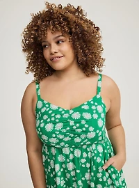 Mini Challis Skater Dress