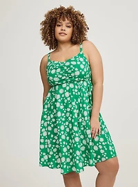 Mini Challis Skater Dress