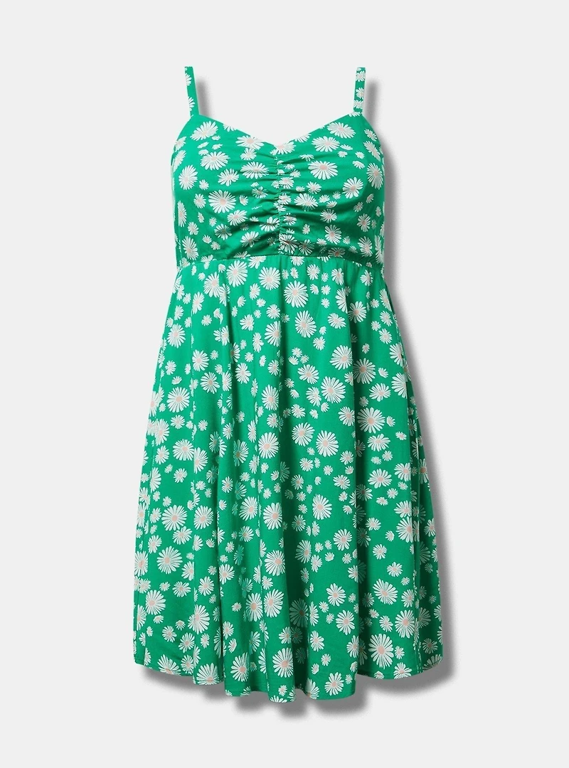 Mini Challis Skater Dress