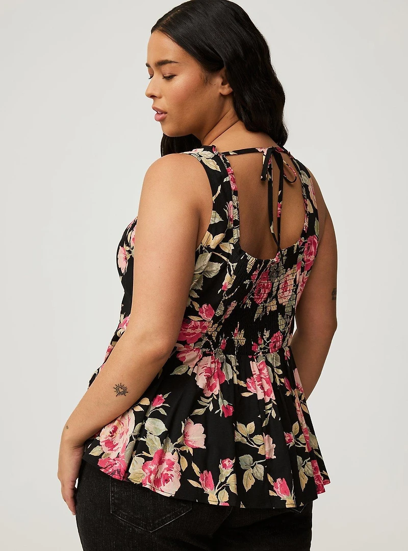 Babydoll Challis Corset Top