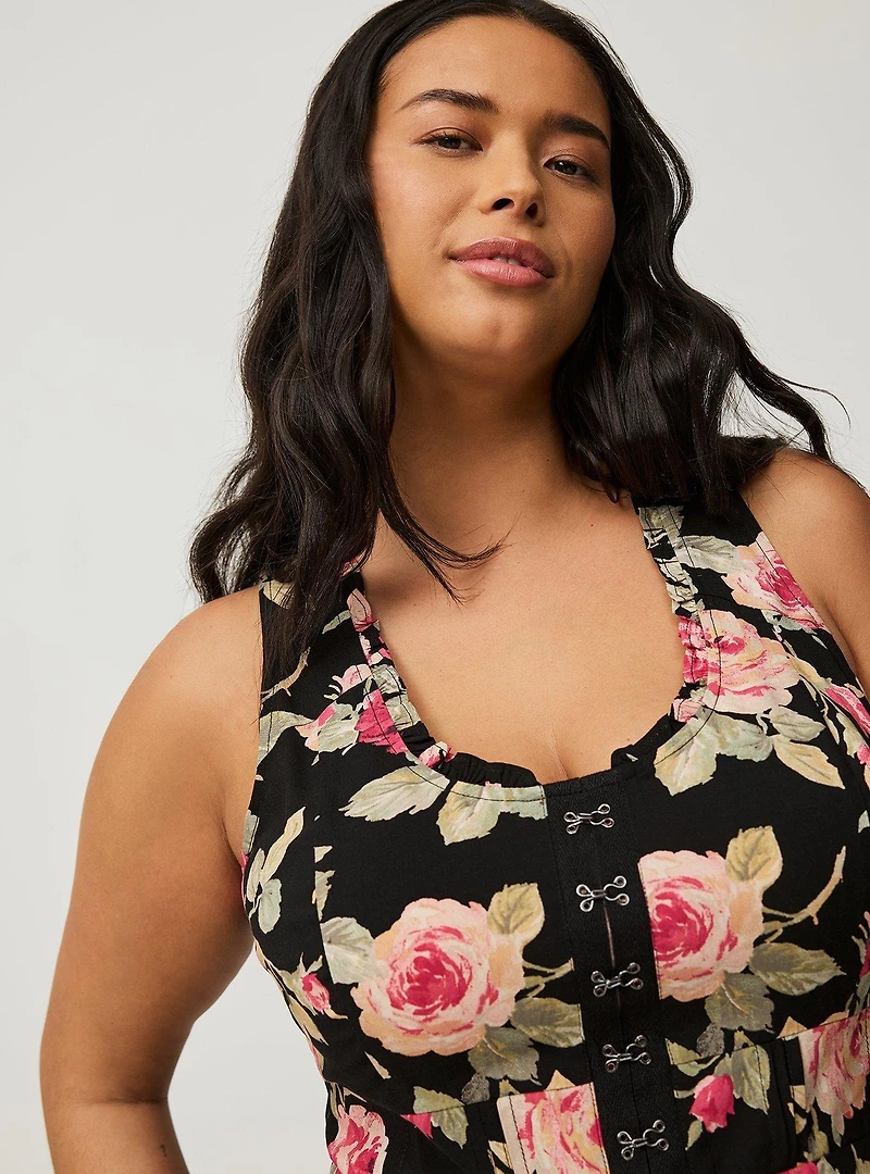 Babydoll Challis Corset Top