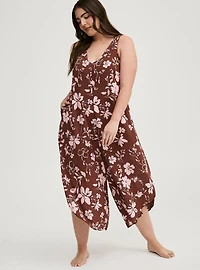 Drape Leg Jumpsuit Cover-Up