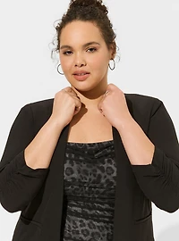 Studio Crepe Collarless Blazer