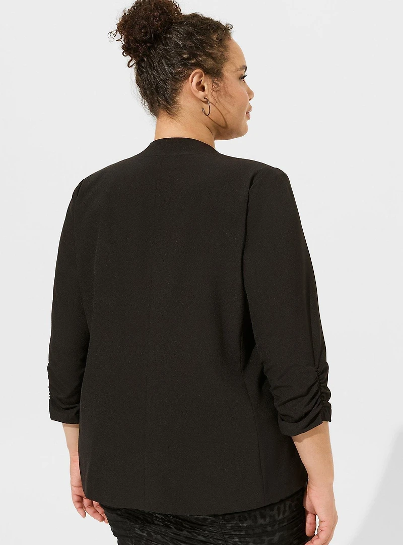 Studio Crepe Collarless Blazer