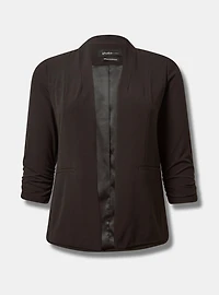 Studio Crepe Collarless Blazer