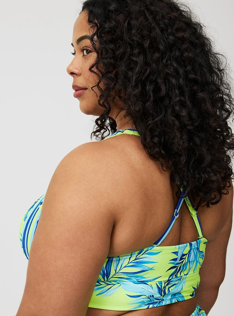 Retro Wireless Twist Front Swim Top