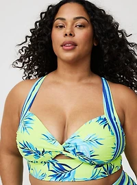 Retro Wireless Twist Front Swim Top