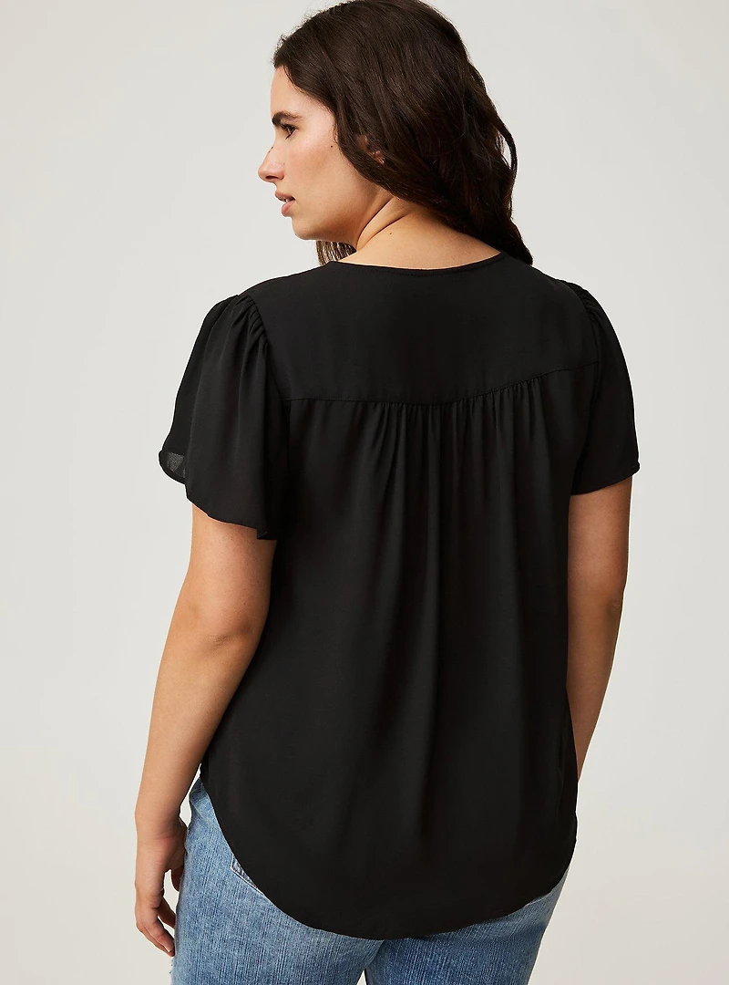 Harper Flutter Sleeve Blouse