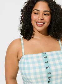 Fit And Flare Button Up Strapless Crop Top