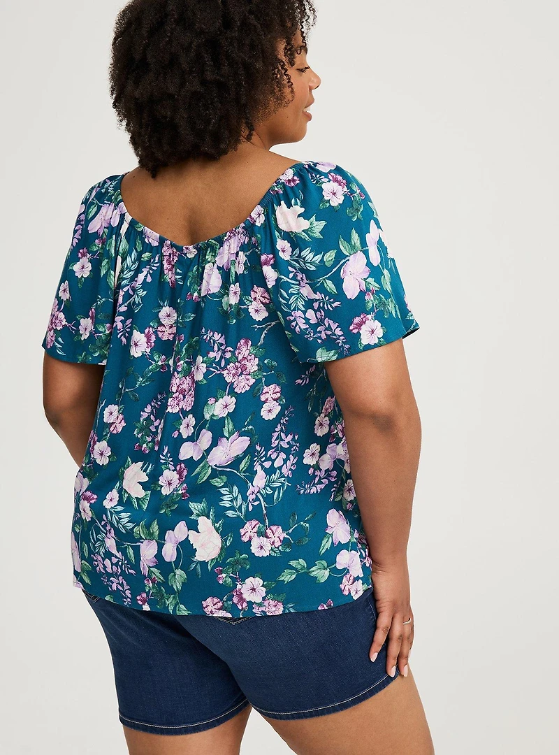 Flutter Short Sleeve Blouse