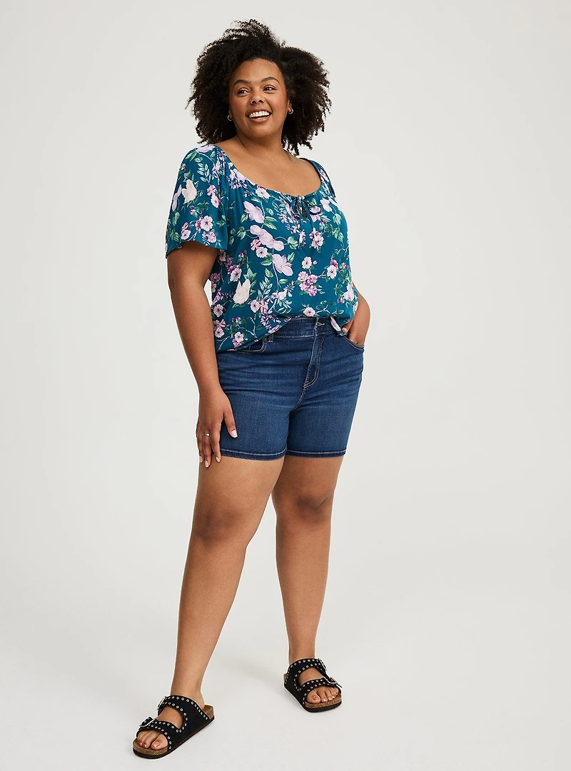 Flutter Short Sleeve Blouse