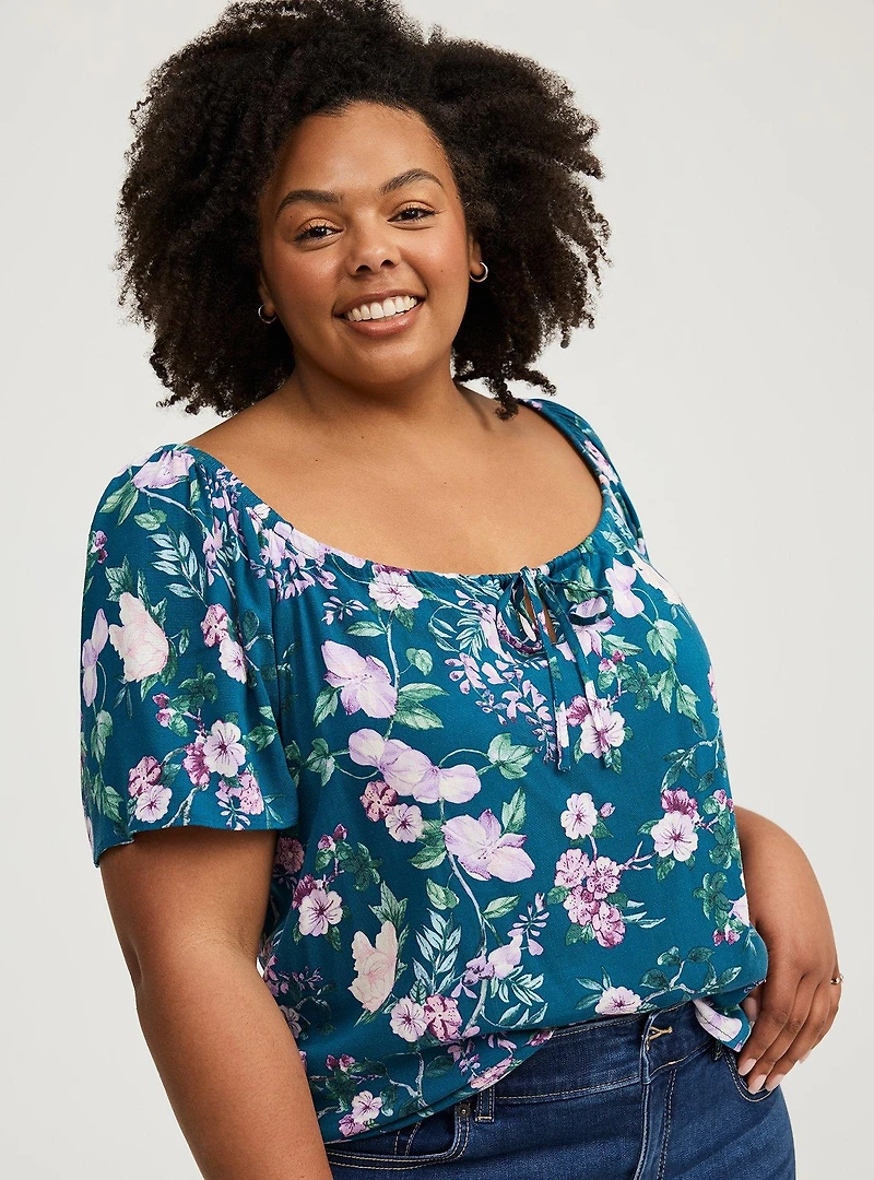 Flutter Short Sleeve Blouse