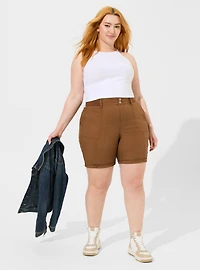 8'' Stretch Poplin Utility Short