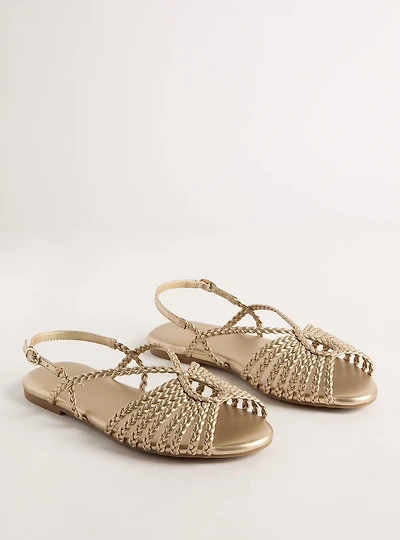 Strappy Braided Sandal
