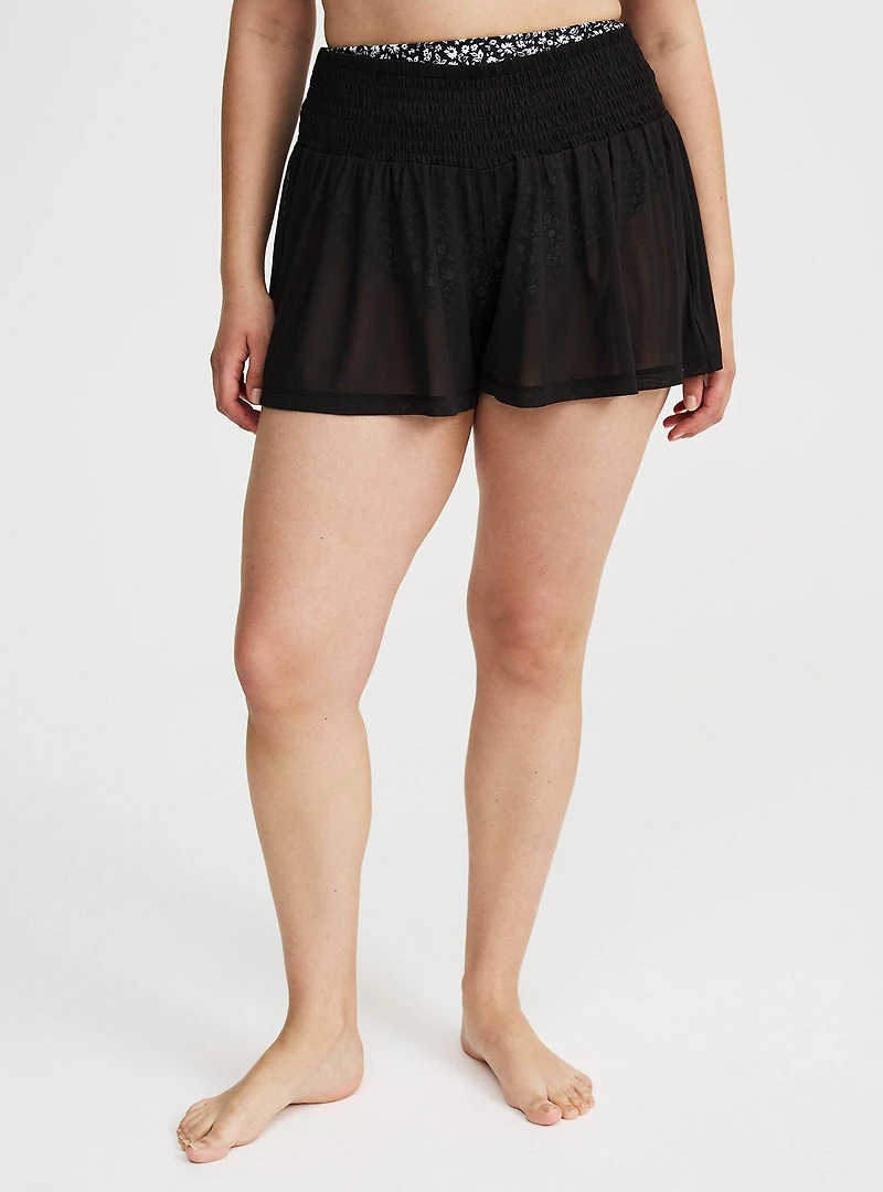 Flowy Mesh Cover-Up Short